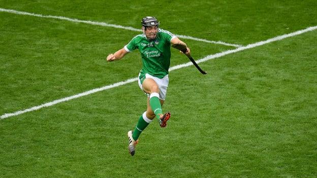 Limerick's Pat Ryan celebrates at Croke Park on Sunday.
