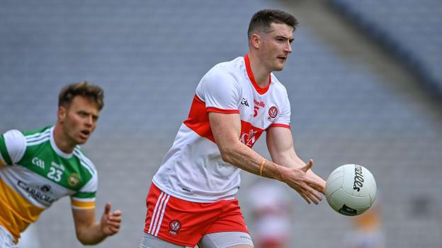 Gareth McKinless was superb for Derry as an attacking centre back this evening. 