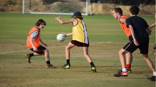 The Western Australia team training for the John West Féile in Perth.