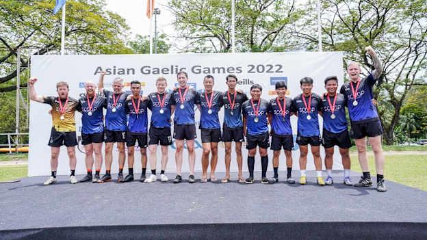 The Cairde Khmer men's team that finished runners up at the 2022 Asian Gaelic Gaems in Kuala Lumpur in Malaysia. 
