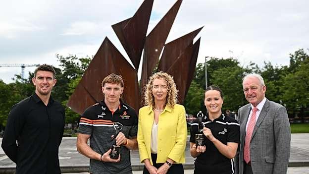Galway hurler Conor Whelan and ladies footballer Nicola Ward received awards for impressive Championship displays in June.