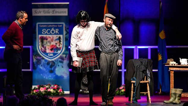 The Tulach Sheasta team, representing Tipperary and Munster, during the Nuachleas competition at Scór Sinsir 2020 All-Ireland Finals at the Connacht GAA Air Dome