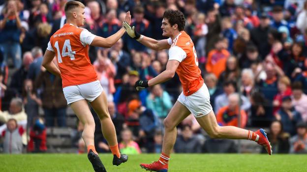 Orchard Academy graduates Jarly Óg Burns (right) and Rian O’Neill have both made massive impacts in their first year playing senior inter-county championship. 