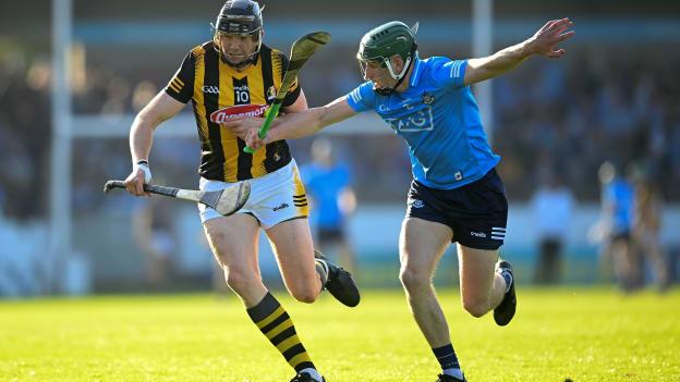 Walter Walsh, Kilkenny, and James Madden, Dublin, in Leinster SHC action.
