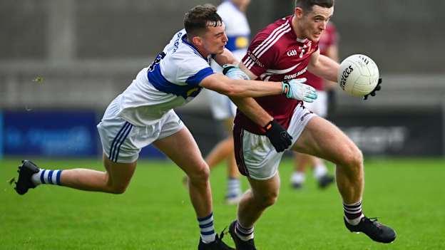 Brian Fenton, Raheny, and Shane O'Leary, St Vincent's, in Dublin SFC action at Parnell Park. Photo by Tyler Miller/Sportsfile