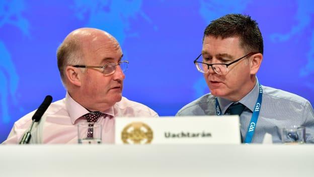 GAA President John Horan and Ard Stiúrthóir Tom Ryan pictured at GAA Congress.