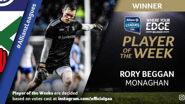 GAA.ie Footballer of the Week Rory Beggan.