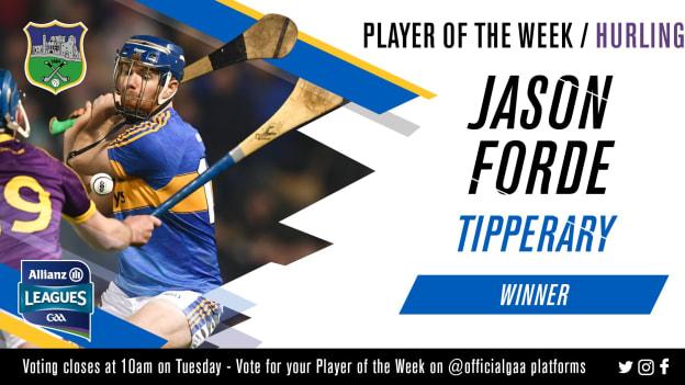 GAA.ie Hurler of the Week Jason Forde.