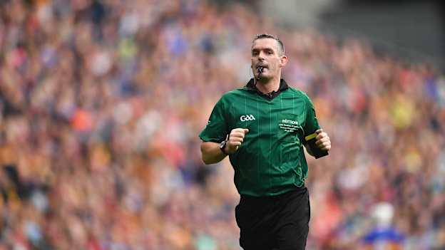 Referee James Owens pictured during the All-Ireland SHC Final between Tipperary and Kilkenny. 