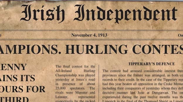 1913 GAA Hurling Final Match Report Cover