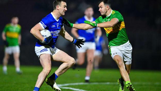 Leo McLoone, Naomh Conaill, and Michael Warnock, Glen, in AIB Ulster Club SFC action. Photo by Ben McShane/Sportsfile