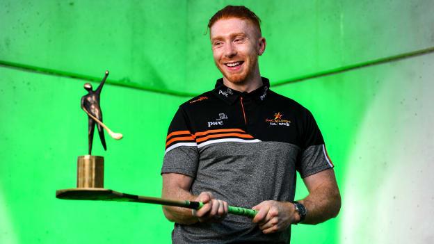 PwC GAA/GPA Hurler of the Month Award for August, Cian Lynch of Limerick, with his award at Patrickswell GAA Club in Barnakyle, Limerick.