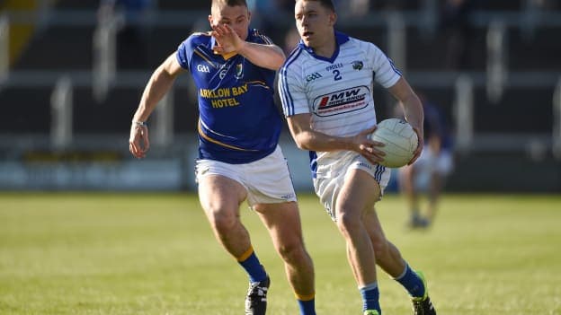 Stephen Attride and Dean Healy in action at O Moore Park.