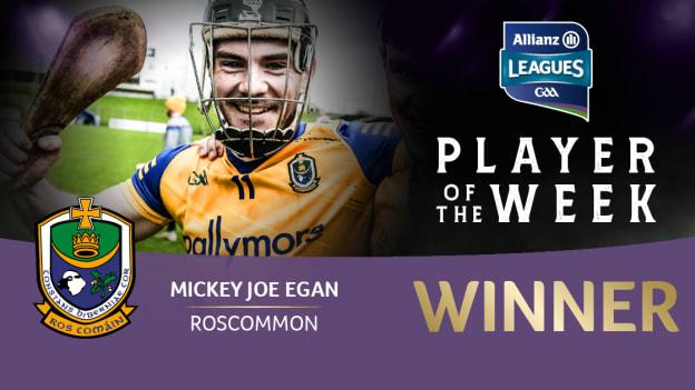 Roscommon's Mickey Joe Egan is this week's GAA.ie Hurler of the Week. 