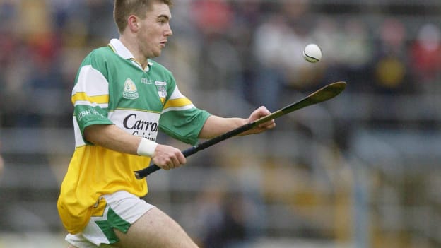 Brian Carroll playing for Offaly against Limerick in the 2003 All Ireland Senior Hurling Championship.