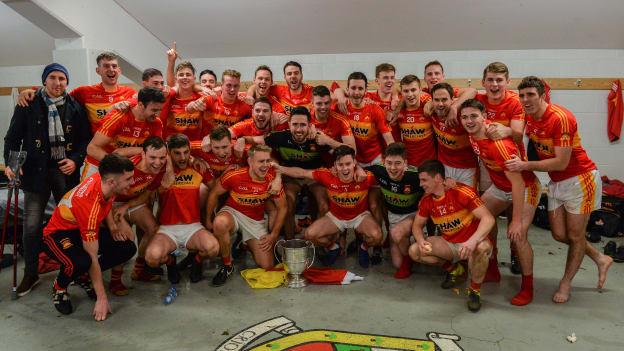 The Castlebar Mitchels panel celebrating following a third County title success in four years.