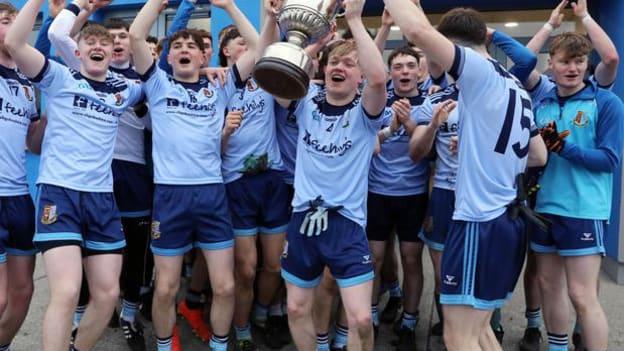 Summerhill College players celebrate after victory over Claregalway in the Mezzino Connacht Post Primary Schools Senior “A” Final.