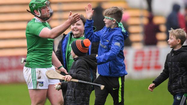 Shane Dowling is congratulated by young Limerick supporters.