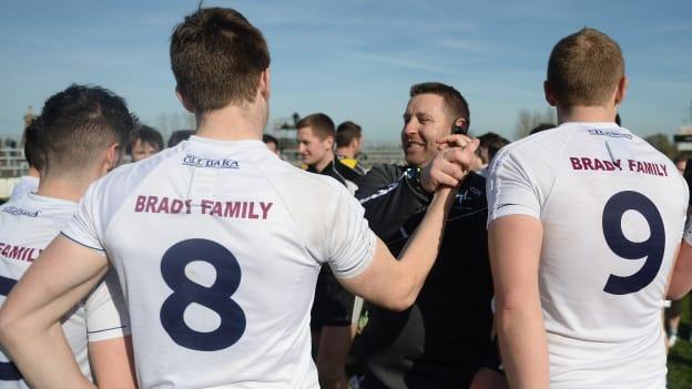 Cian O Neill celebrates following the game at Newbridge.