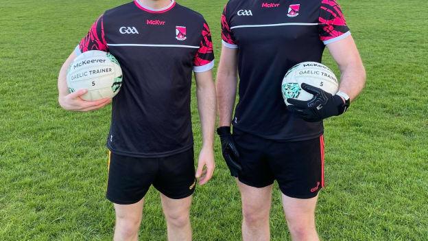 Na Gaeil Aeracha men's Gaelic Football team captain, Eoghan Lally, left, and vice-captain Cian Griffin. 