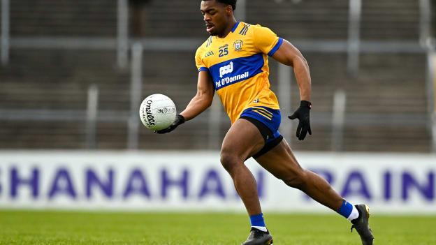 Ikem Ugweru of Clare during the Allianz Football League Division 2 match between Clare and Cork at Cusack Park in Ennis, Clare. Photo by Eóin Noonan/Sportsfile.