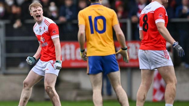 Paul Carey of Pádraig Pearses celebrates one of his eight points in yesterday afternoon's AIB Connacht senior club final in Ballina.
