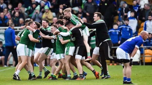 Gaoth Dobhair players celebrate following the 2018 Donegal SFC Final.