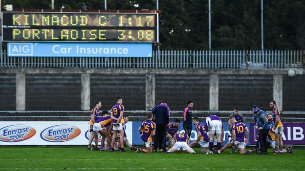 Kilmacud Crokes' players warm down following an exciting encounter at Parnell Park.