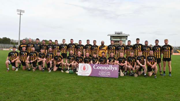 The Éire Óg, Carrickmore hurlers who won the 2023 Tyrone SHC title.