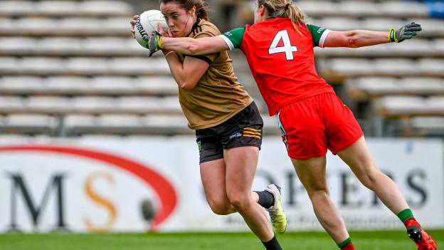 Danielle O'Leary, Kerry, and Eilis Ronayne, Mayo, in action at FBD Semple Stadium. Photo by Piaras Ó Mídheach/Sportsfile