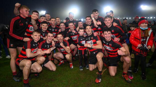 Ballygunner players and supporters celebrating at Páirc Uí Chaoimh.