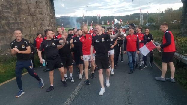 Coolera-Strandhill players and supporters celebrating last month.