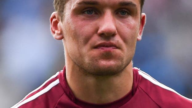 Micheal Daly of Galway dejected after the 2018 GAA Football All-Ireland Senior Championship semi-final match between Dublin and Galway at Croke Park in Dublin. 