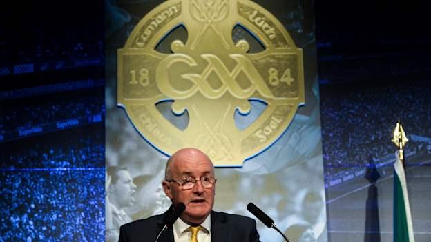 Uachtarán CLG John Horan addressing delegates at the 2018 Annual Congress.