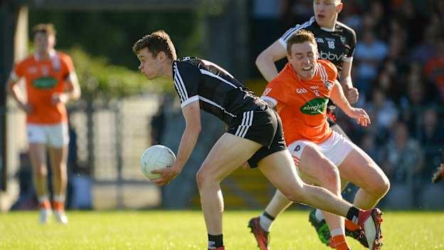 Gerard O’Kelly Lynch of Sligo in action against Charlie Vernon of Armagh during the GAA Football All-Ireland Senior Championship Round 2 match between Sligo and Armagh at Markievicz Park in Sligo. 