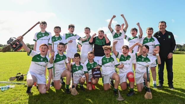 Clonguish players celebrate after winning their 2022 Táin Óg U-15 regional final. 