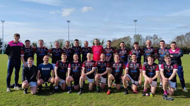 The Na Gaeil Aeracha men's Gaelic Football team. 