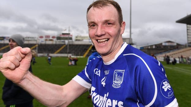 Lar Corbett celebrates following Thurles Sarsfields win at Semple Stadium.