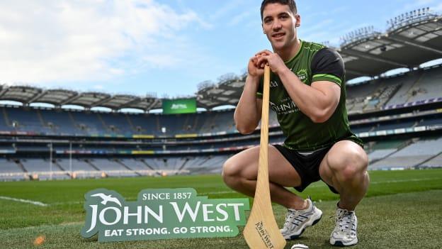 John West Féile Ambassador and Limerick hurler Seán Finn in attendance during the John West Féile 2022 Launch at Croke Park in Dublin. 