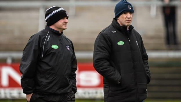Orchard Academy manager, Aidan O'Rourke, left, pictured with Armagh senior football team manager, Kieran McGeeney. 