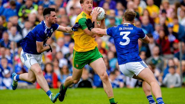Hugh McFadden in action during Donegal's Ulster SFC Final win over Cavan at St Tiernach's Park.