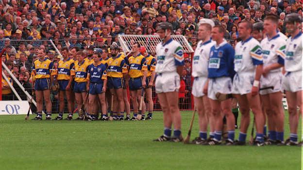 Clare and Waterford before the drawn game at Semple Stadium.
