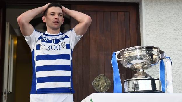 Naas captain Eamonn Callaghan ahead of the cup presentation after the Kildare County Senior Club Football Championship Final match between Naas and Sarsfields at St Conleth's Park in Newbridge, Kildare. 