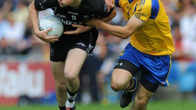 Colm McGee, Sligo, and Stephen Ormsby, Roscommon, during the 2010 Connacht SFC Final.
