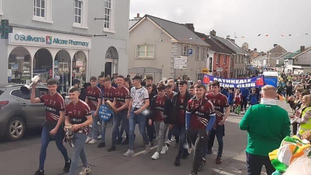 Coláiste na Trócaire students take part in the Rathkeale St. Patrick's day parade.