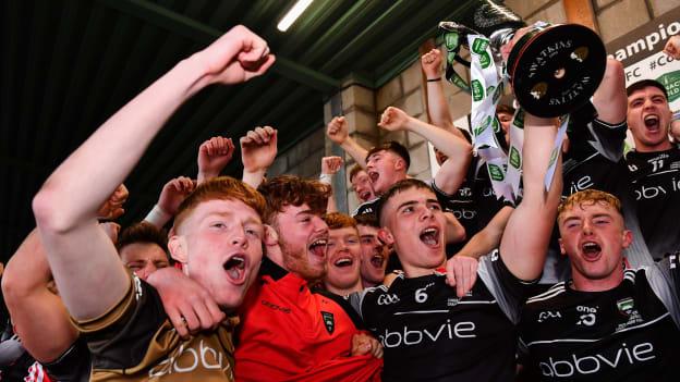 Sligo players celebrating at Markievicz Park.