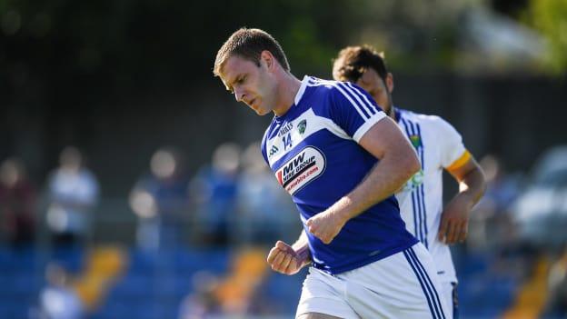 Donie Kingston celebrates his goal for Laois. 