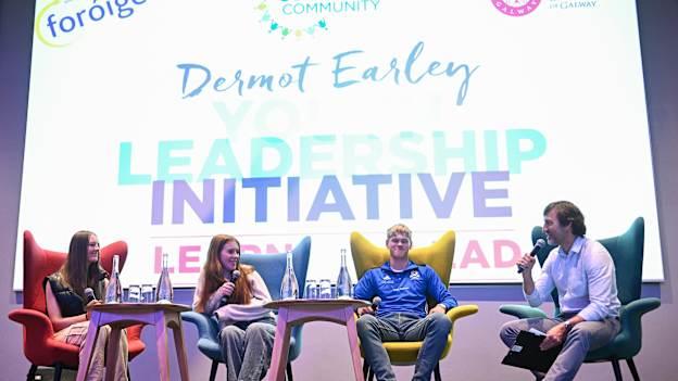 Pictured is a discussion panel at an event in Croke Park last June to celebrate the completion of the Dermot Earley Youth Leadership Initiative by members of 15 GAA clubs. 