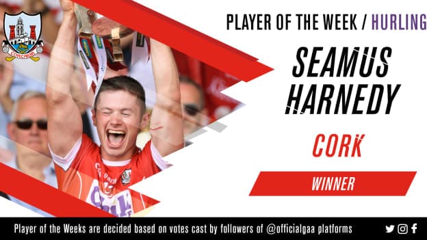 Seamus Harnedy has been voted GAA.ie Hurler of the Week. 