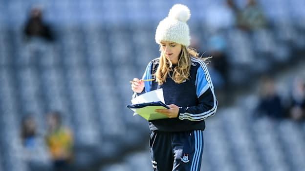 Dublin performance analyst, Frances McCann, during the Littlewoods Ireland Camogie League Division 1 match between Dublin and Down at Croke Park in Dublin. 
